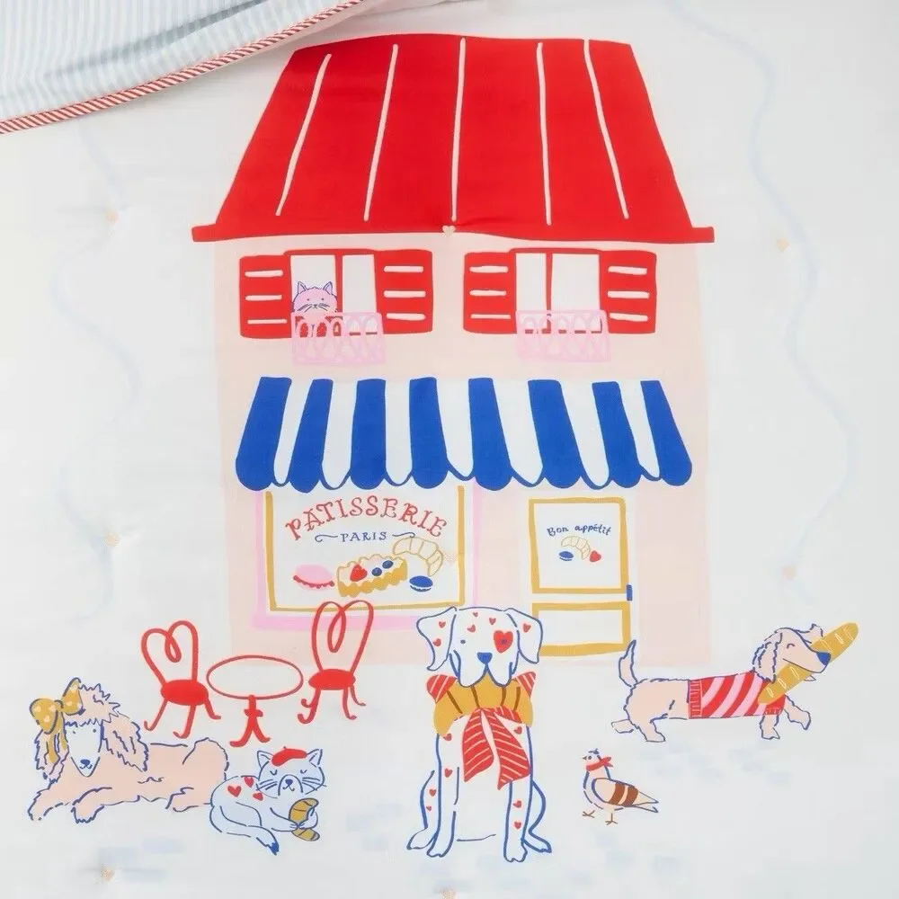Pillowfort Patisserie Scene Kids Comforter Set Full Queen New